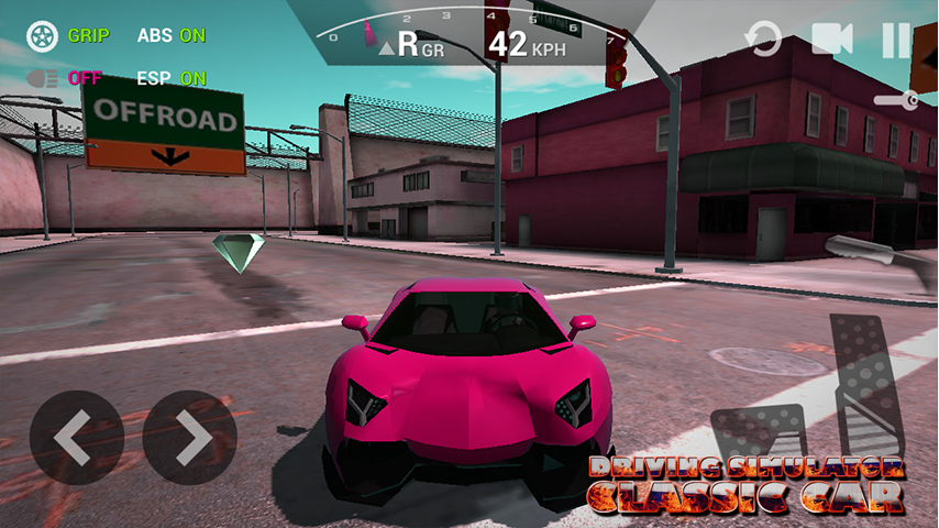 Basic Driving Simulator - Classic Car Game Screenshot