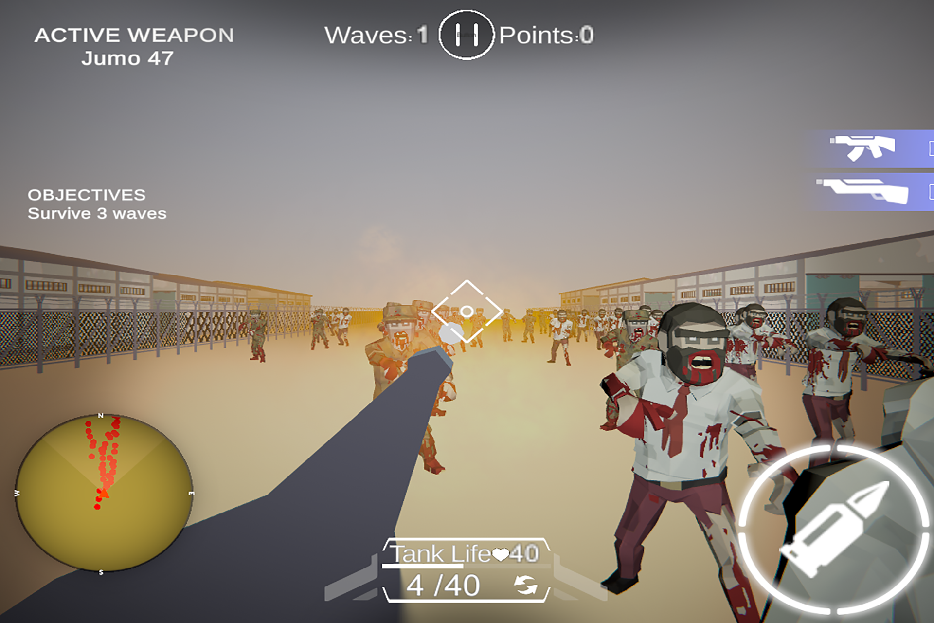 AAA Tank Vs Zombies ภาพหน้าจอเกม