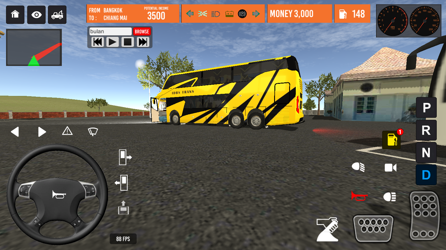 Thailand Bus Simulator Game Screenshot