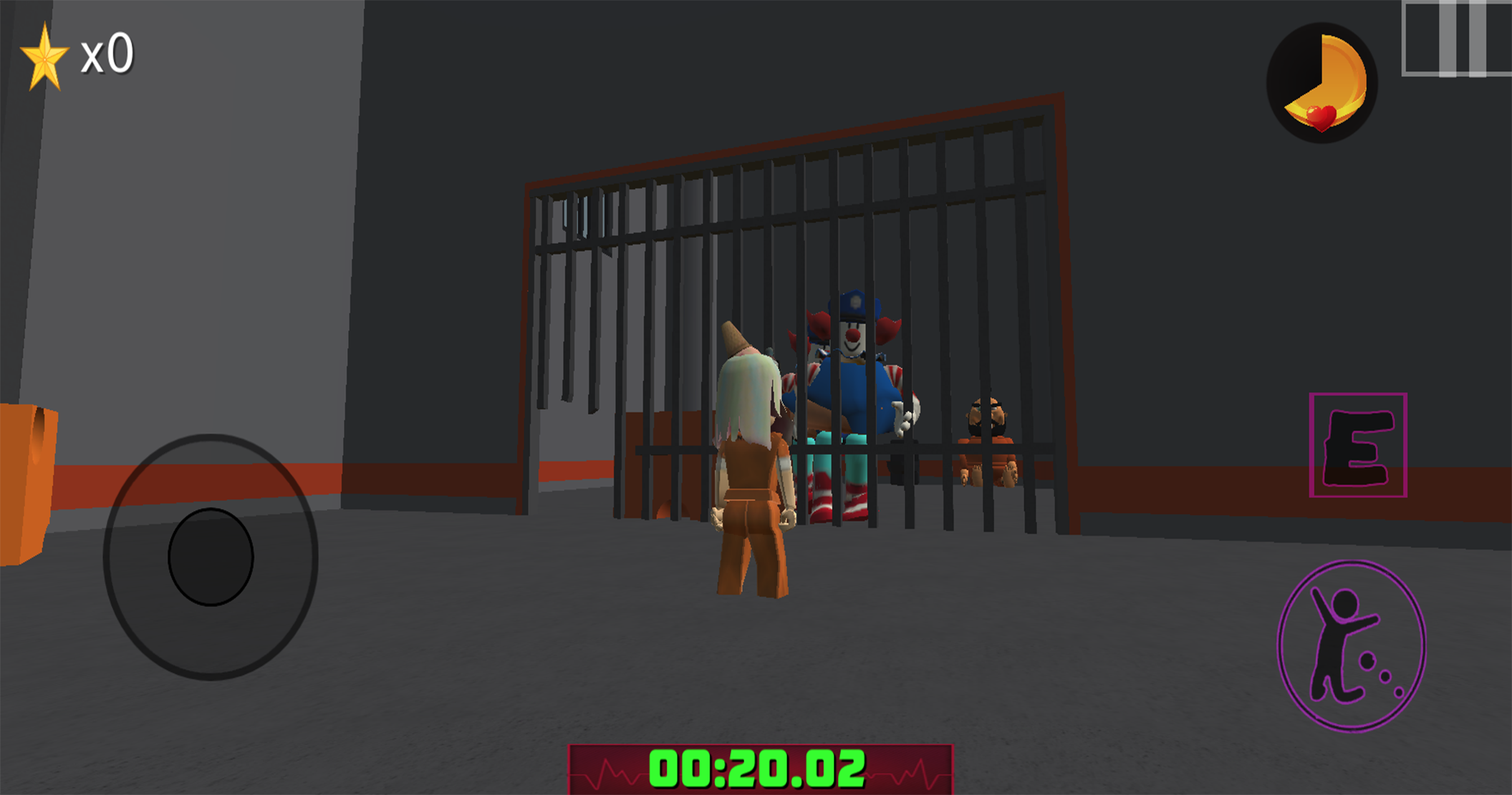 Clown Barry Obby Prison Game Screenshot
