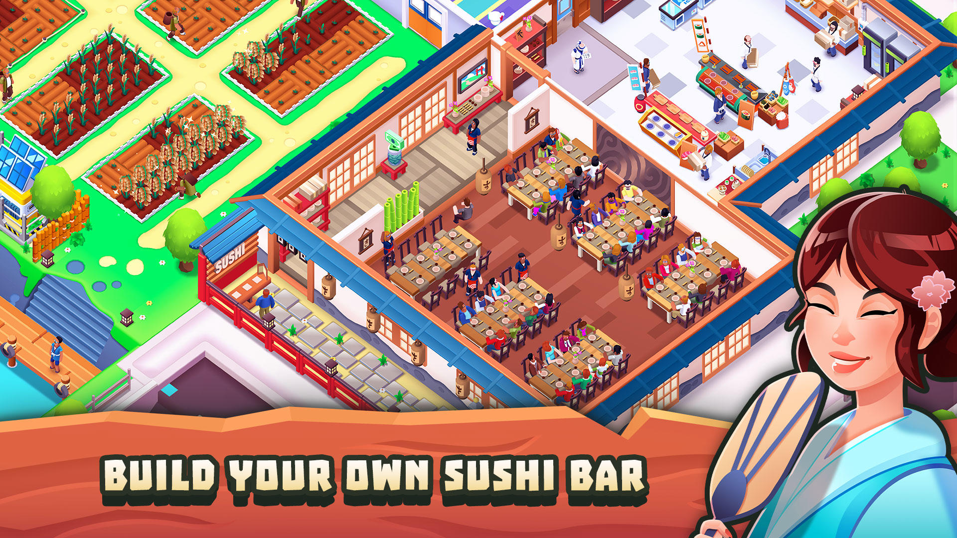 Screenshot 1 of Sushi Empire Tycoon—Game Menganggur 1.0.3