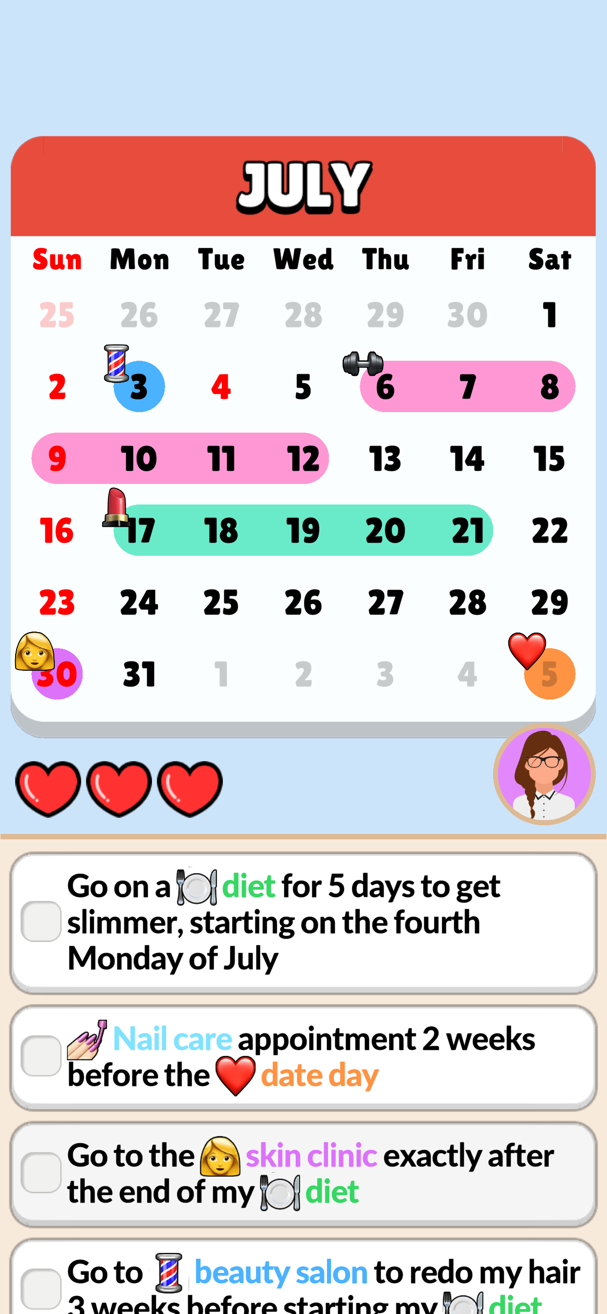 Screenshot of Schedule It Right