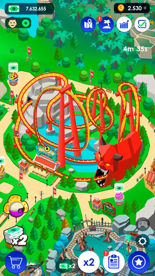 Idle Theme Park Tycoon ภาพหน้าจอเกม