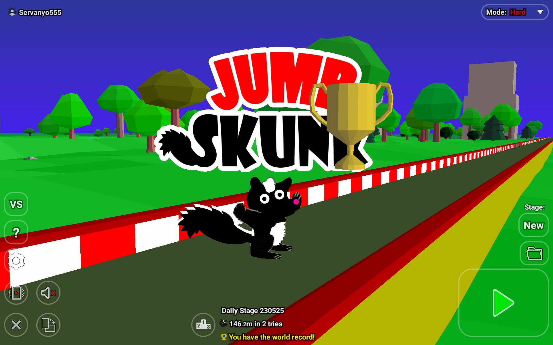 Jump Skunk - Animal Dash Game Screenshot