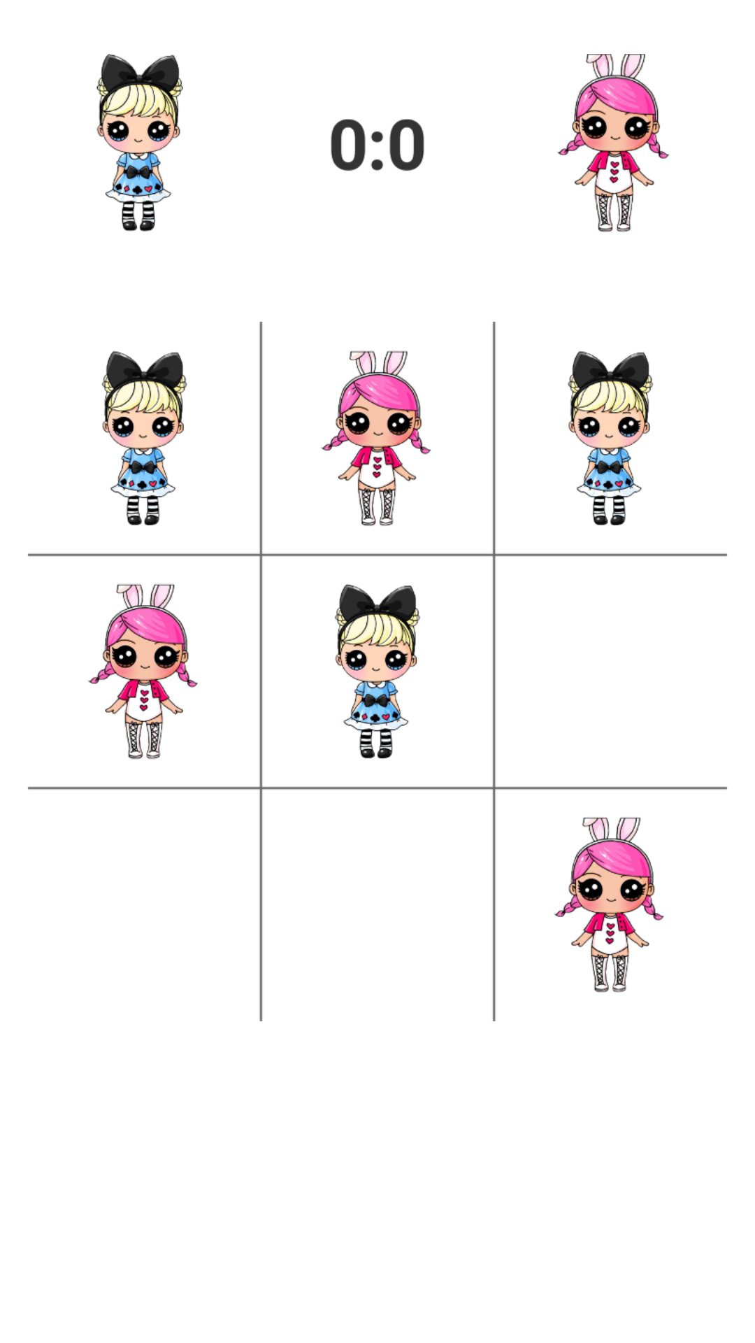 Surprise Tic Tac Toe Dolls 遊戲截圖