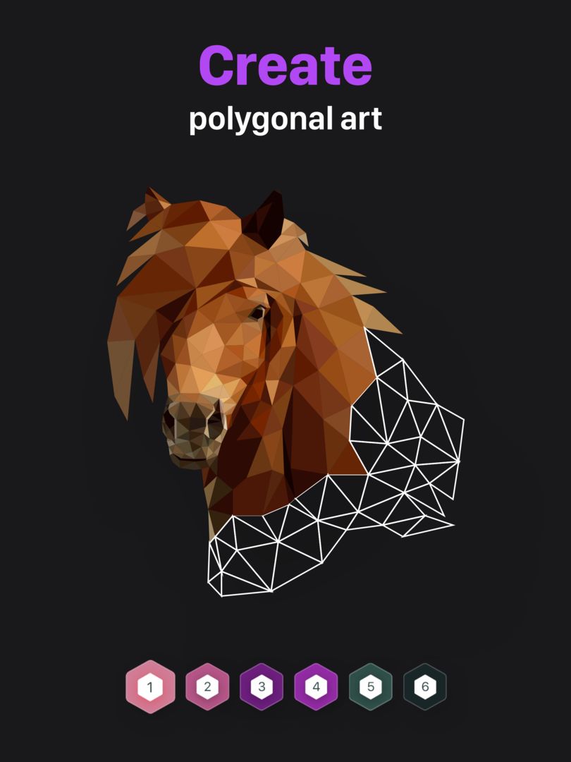 Screenshot of Polygon - Art Coloring Book