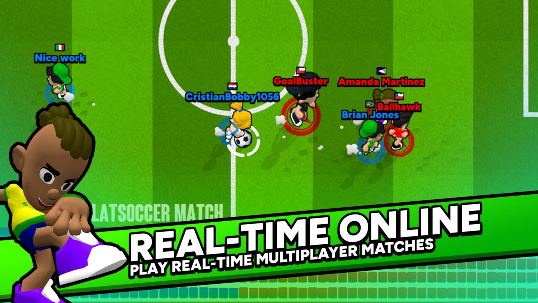 FlatSoccer: Online Soccer ภาพหน้าจอเกม