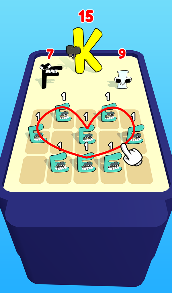 Screenshot of Merge Alphabet: Monster Fusion