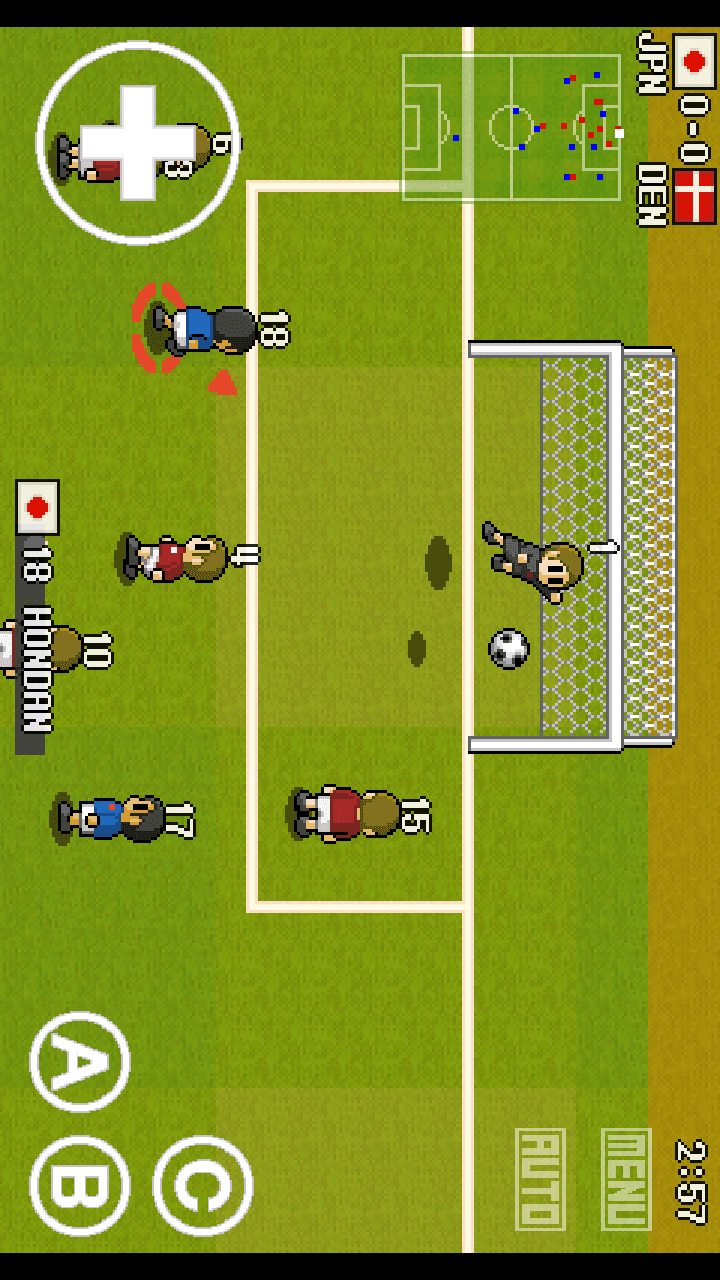 Captura de Tela do Jogo PORTABLE SOCCER DX Lite