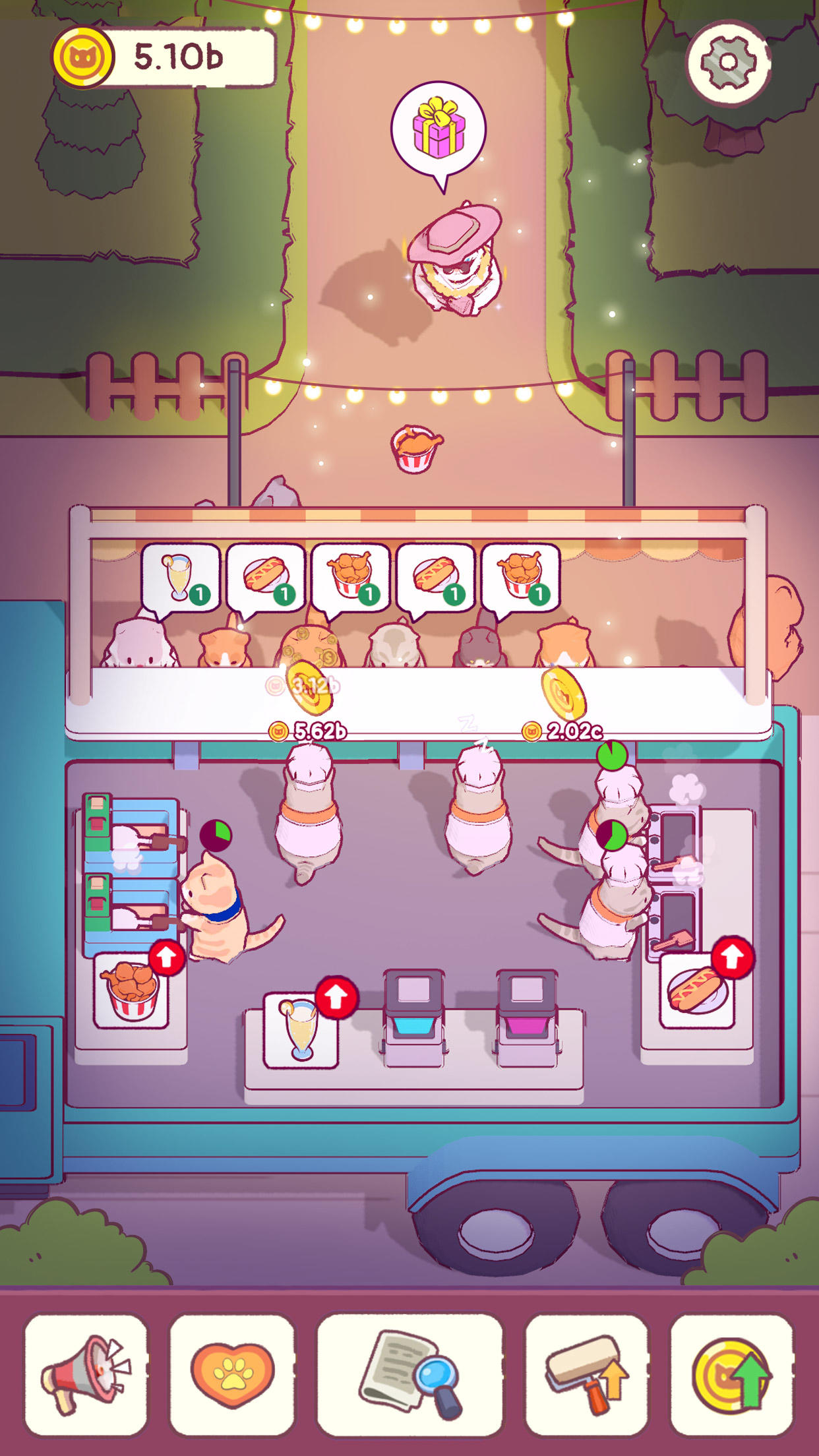 Screenshot 1 of Cat Snack Cafe: Trò chơi nhàn rỗi 1.07