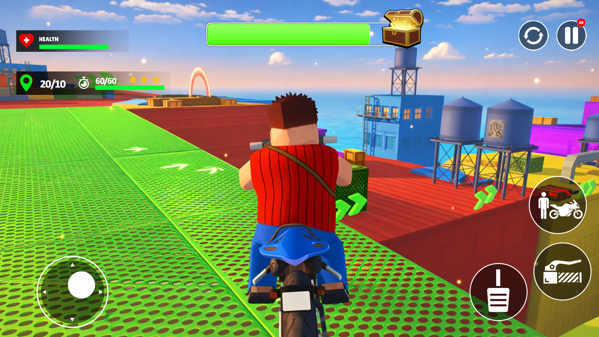 Obby Parkour Roof Race Game Screenshot
