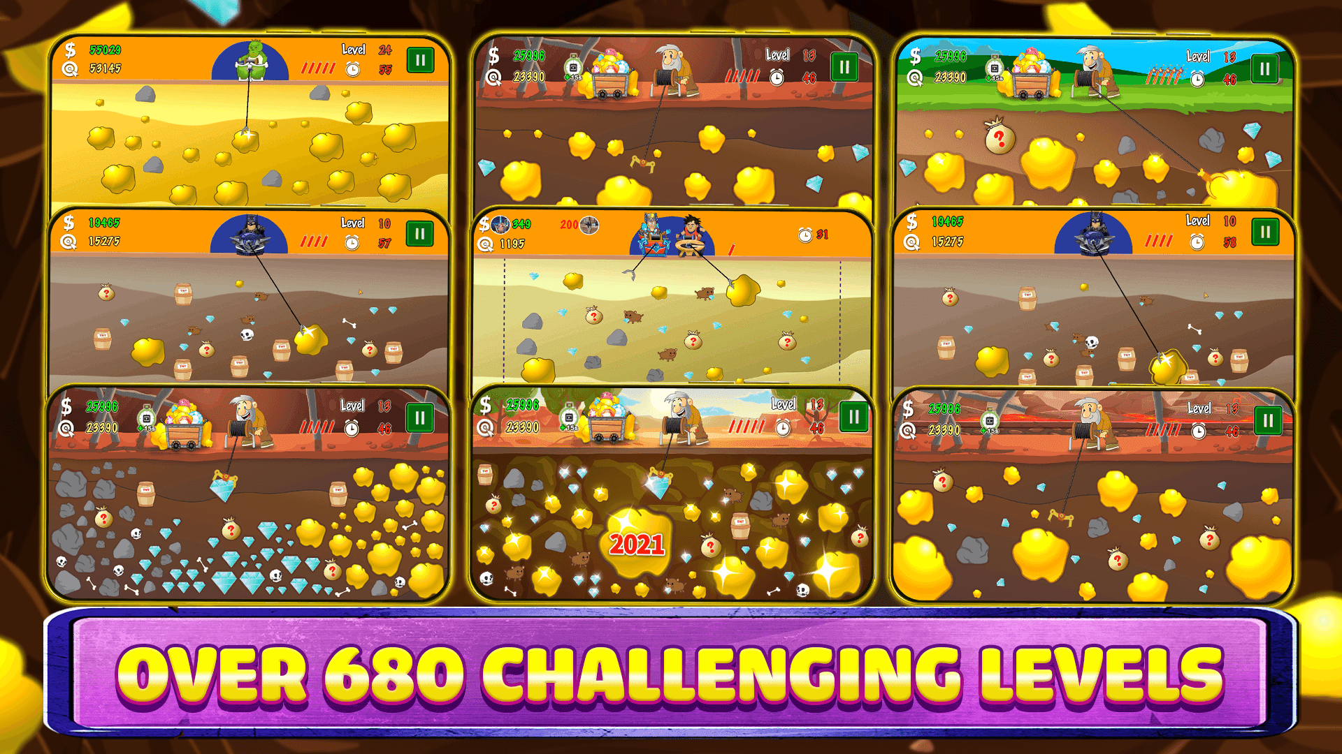 Gold Miner Classic: Gold Rush Game Screenshot