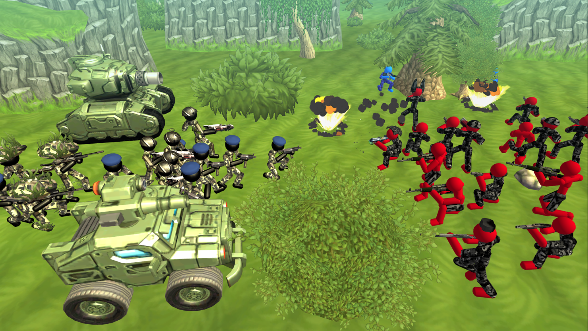 Stickman Tank Battle Simulator Game Screenshot