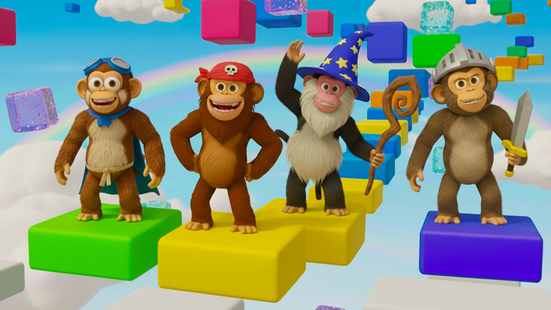 Monkey Obby Parkour Runner Game Screenshot