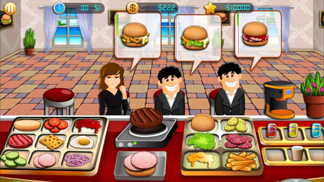 Cooking - Yummy Burger Restaurant 게임 스크린 샷