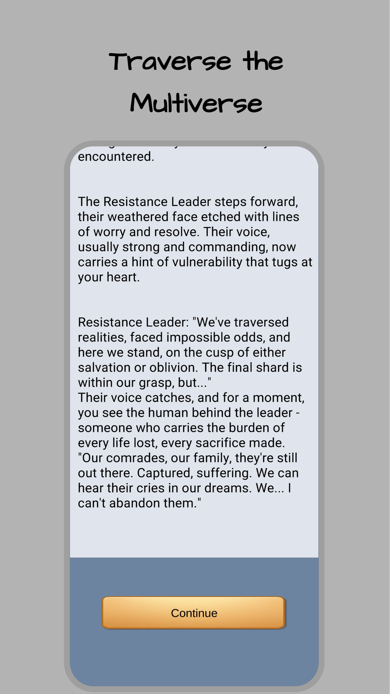 Fractal Fates - Text RPG Game Screenshot