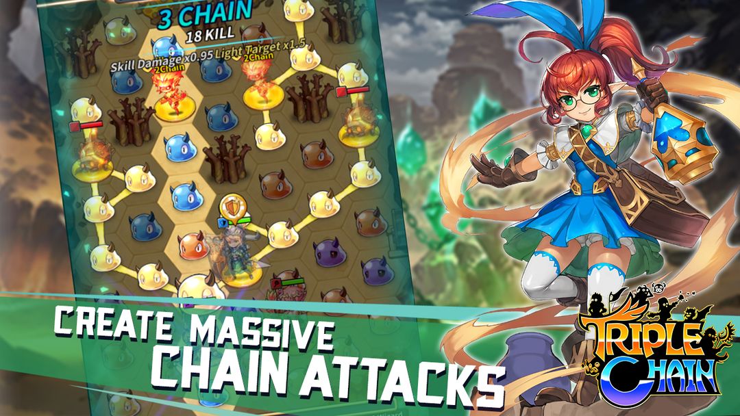Screenshot of TripleChain Mobile: Strategy & Puzzle RPG