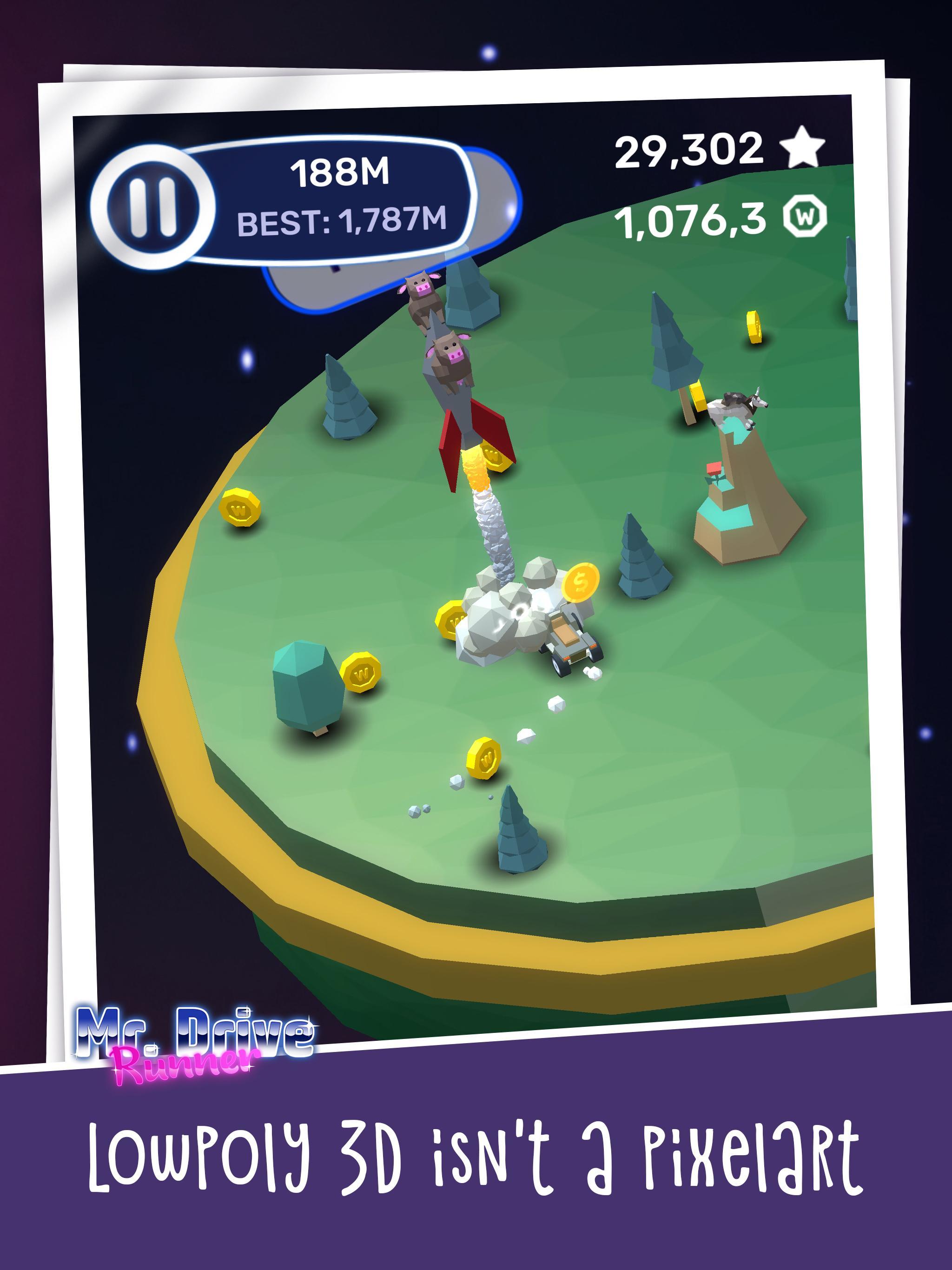 Mr. Drive Runner - farmer fight the meteor rain Game Screenshot