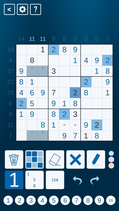 Screenshot 1 of Sandwich Sudoku 