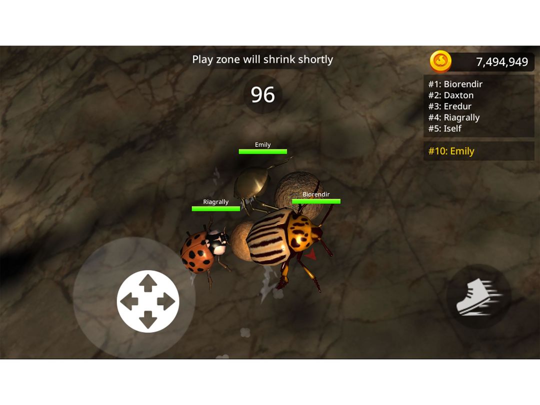 곤충 대전쟁 .io - 멀티플레이 키우기 배틀 게임 스크린 샷