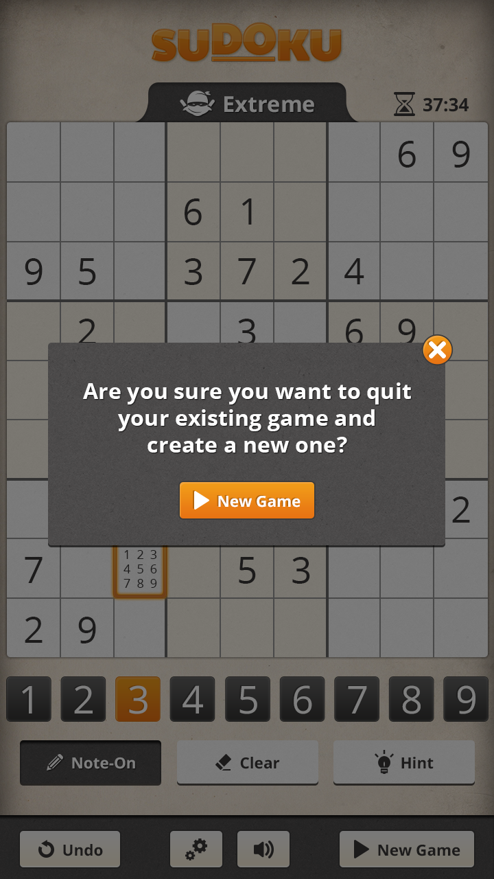 Sudoku Free ゲームのスクリーンショット