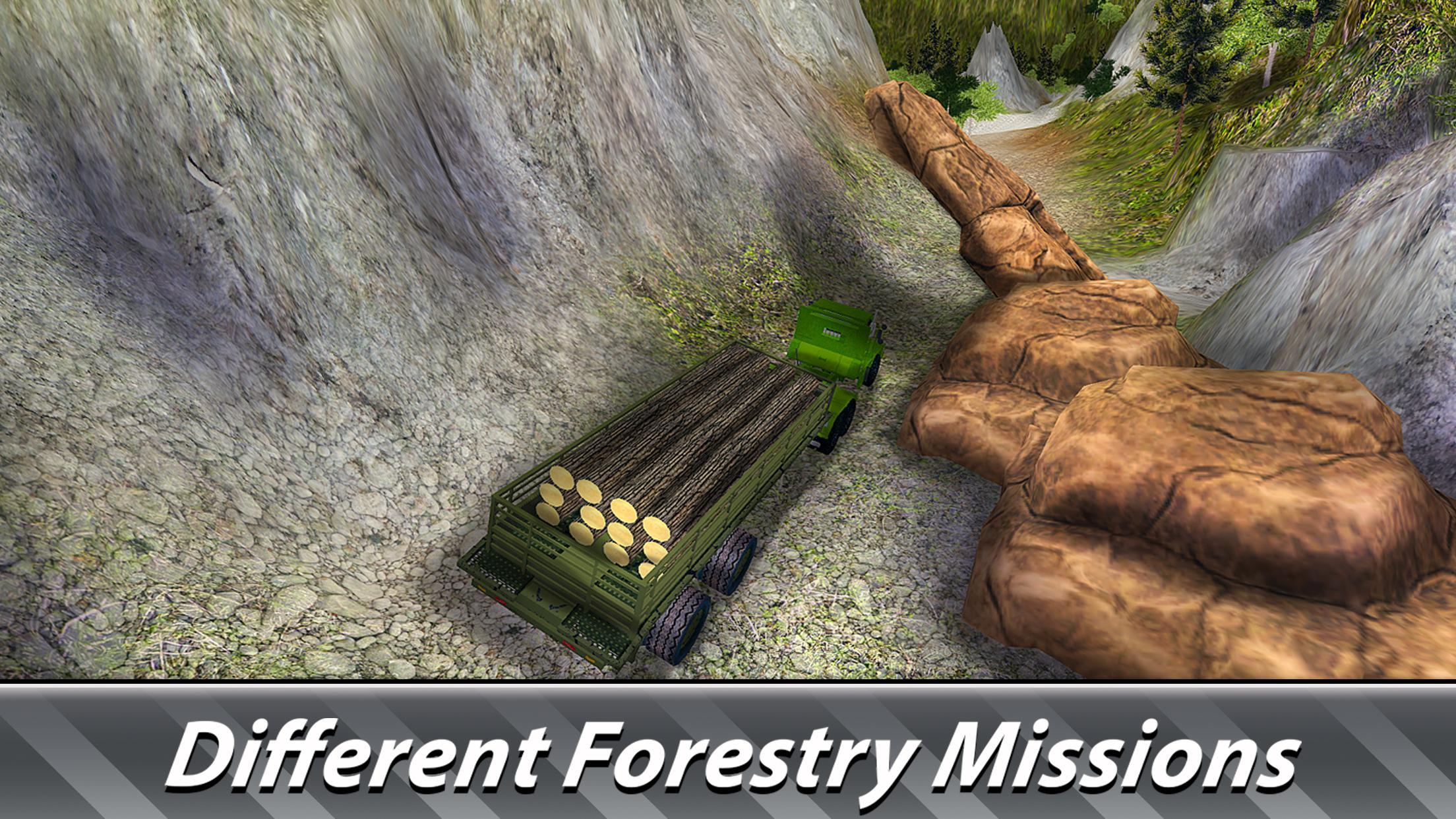Logging Harvester Truck Game Screenshot