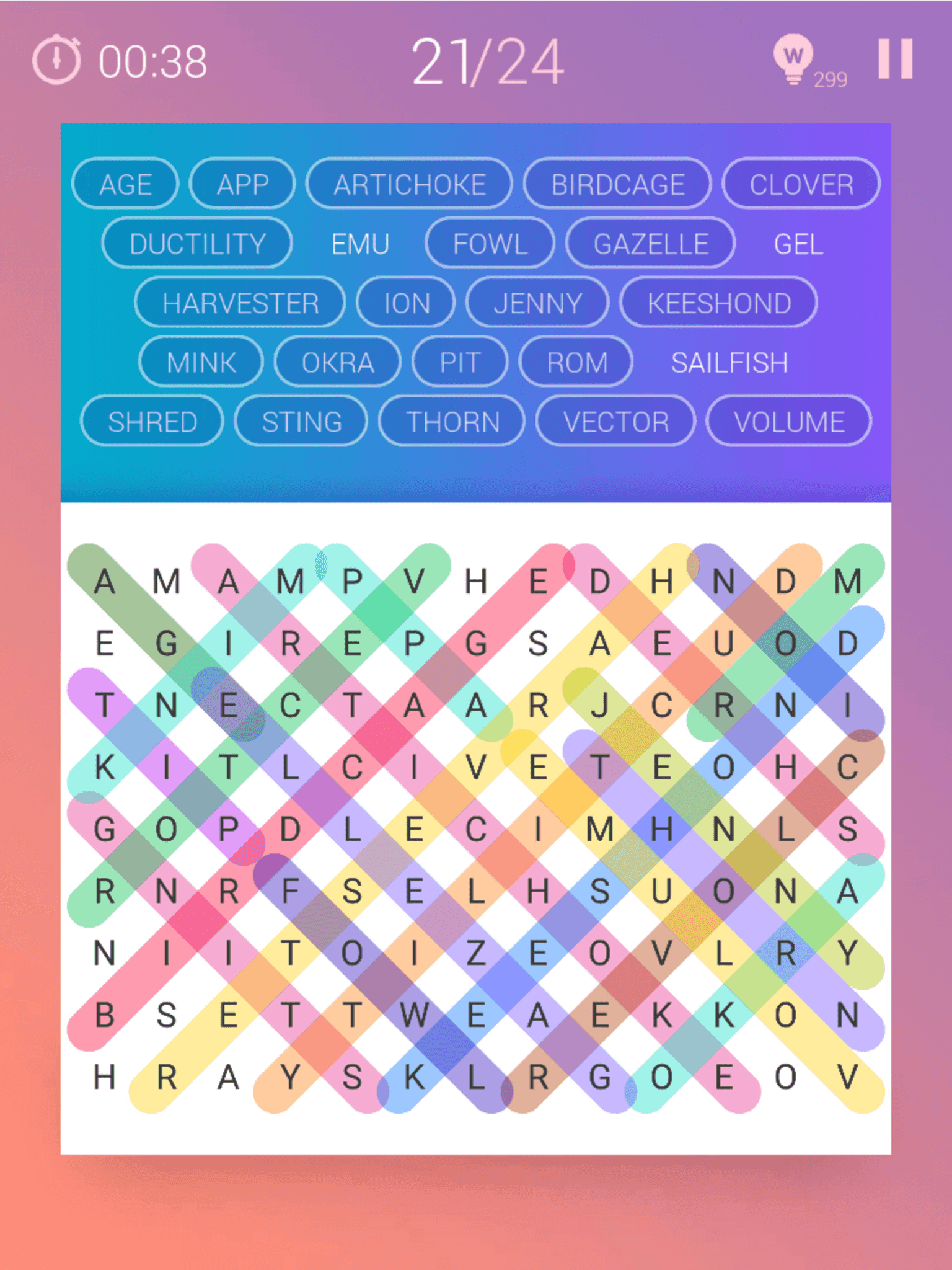 Word Search Puzzle Game Screenshot