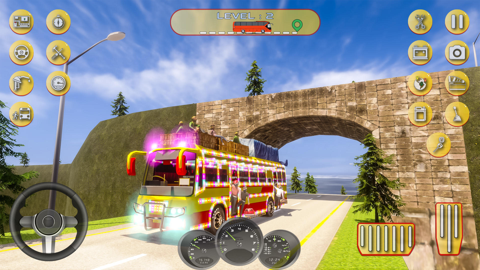 Screenshot 3 of Indian Bus Uphill Bus Games 3D 