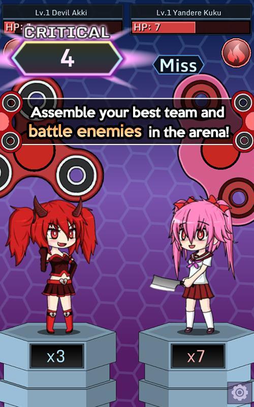 Anime Fidget Spinner Battle 게임 스크린 샷