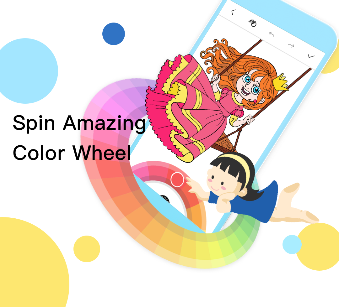 Screenshot 1 of Spin Coloring 2019: Dibujos para colorear a través de Wheel Spin 1.2