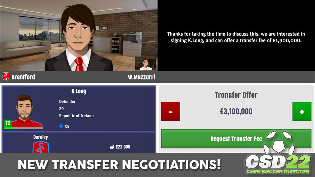 Screenshot of Club Soccer Director 2022
