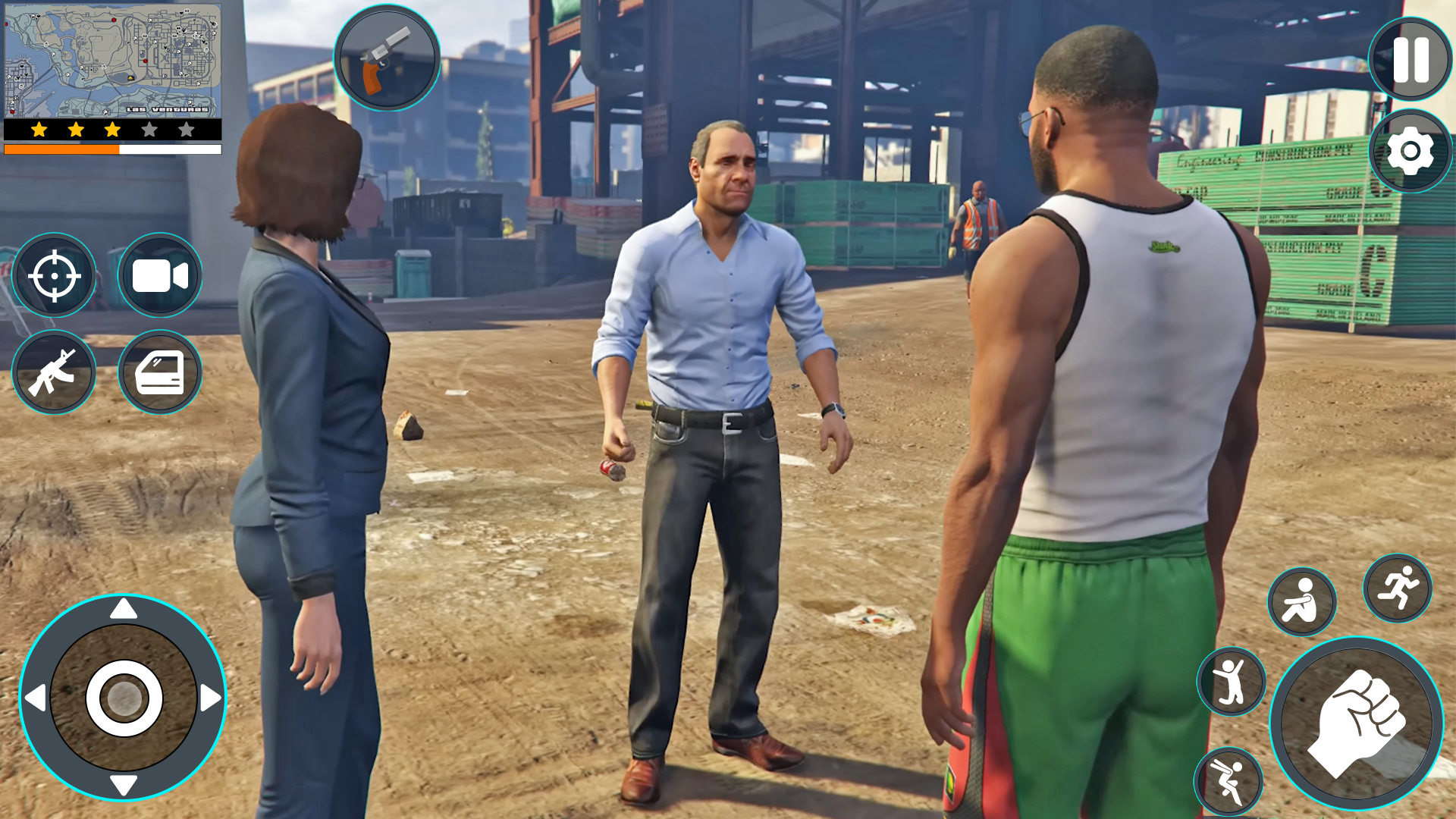 Captura de Tela do Jogo Crime Gangster condução carro