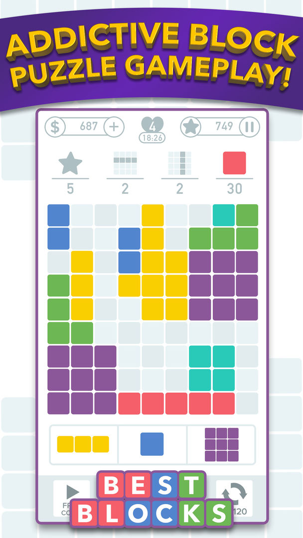 Color Blocks Block Puzzle App ภาพหน้าจอเกม