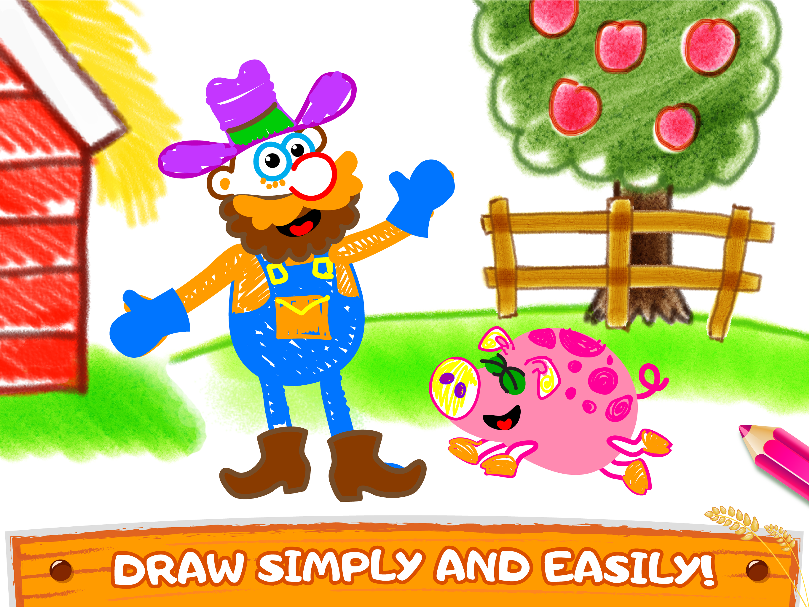 How to Draw a Farmer Farming - HelloArtsy