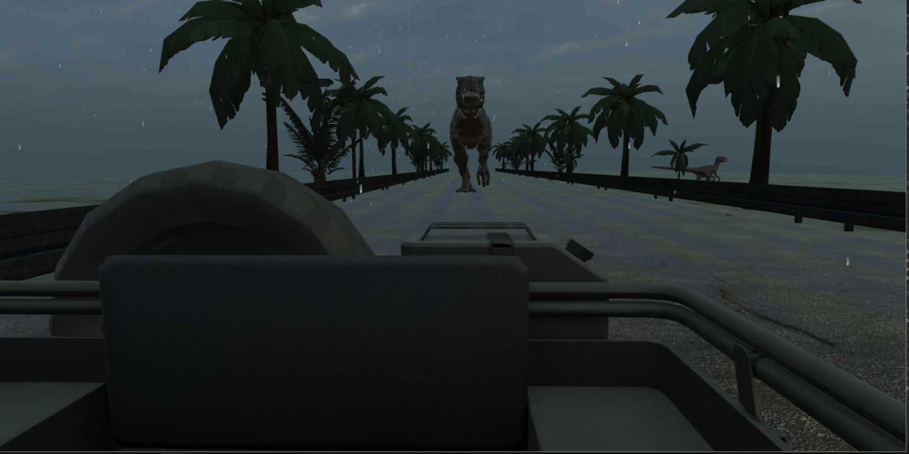 VR T-Rex Escape: Jurassic Racing Simulator Game Screenshot