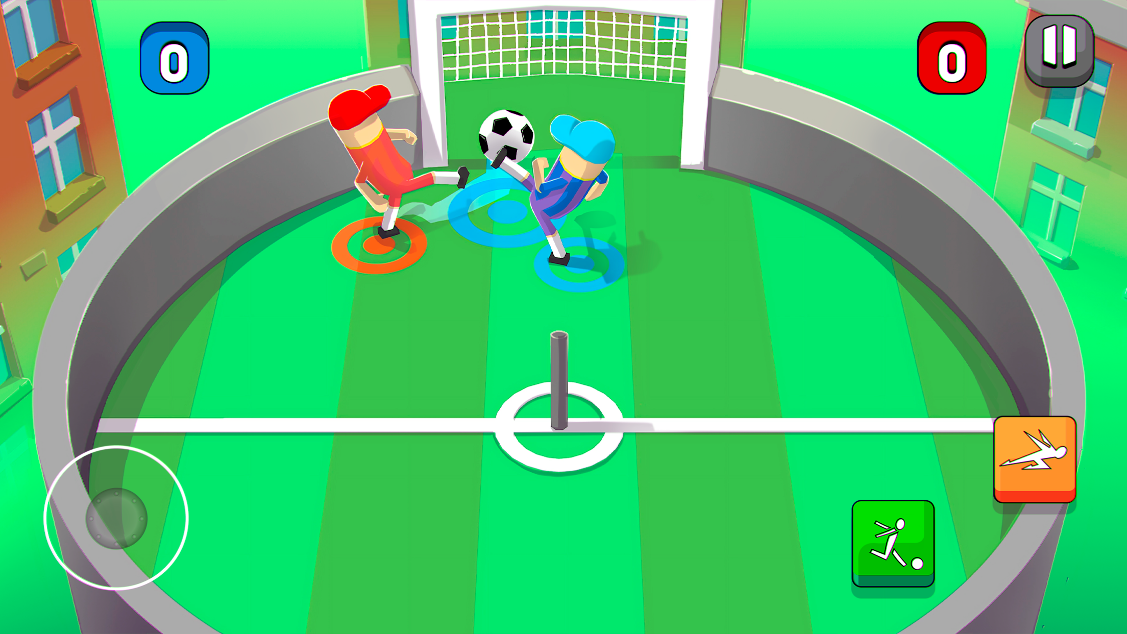 Mini-Caps: Soccer ball in goal Game Screenshot