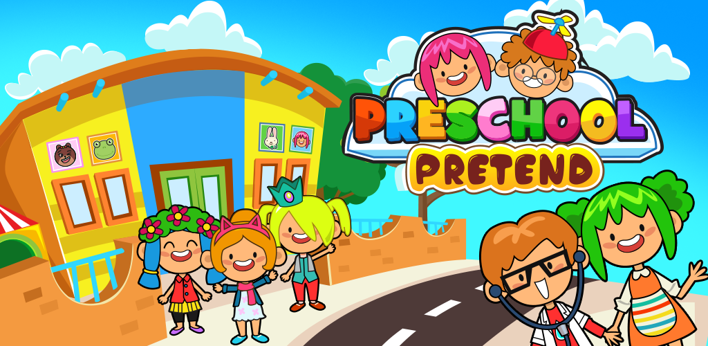 Banner of Pretend Preschool - Kids School Learning Games 3.5