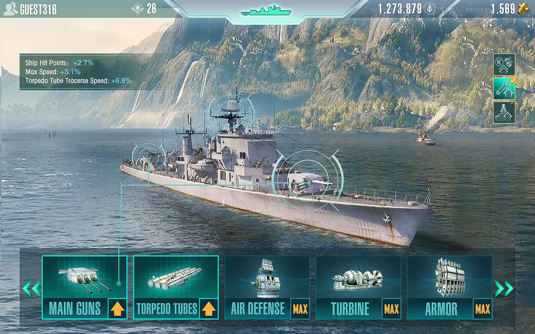 Screenshot of Battle Warship: Naval Empire