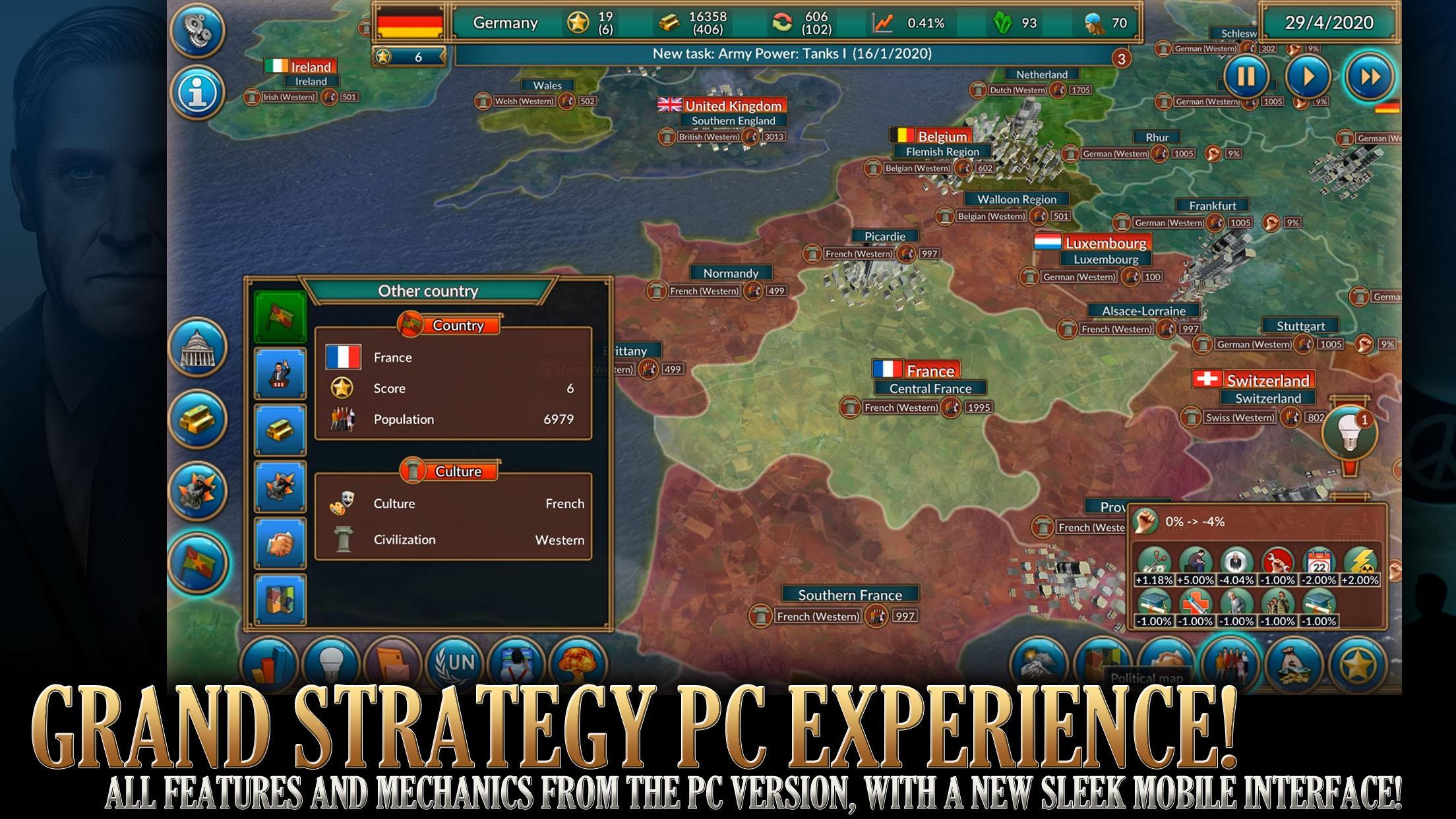 Realpolitiks Mobile ภาพหน้าจอเกม