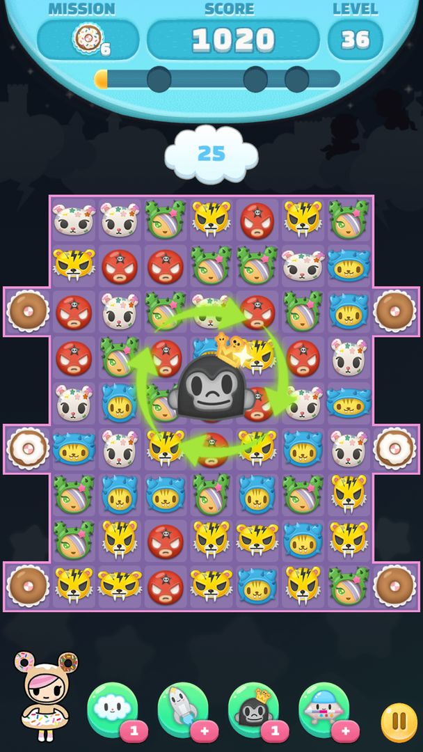 tokidoki frenzies : Match 3 Puzzle screenshot game