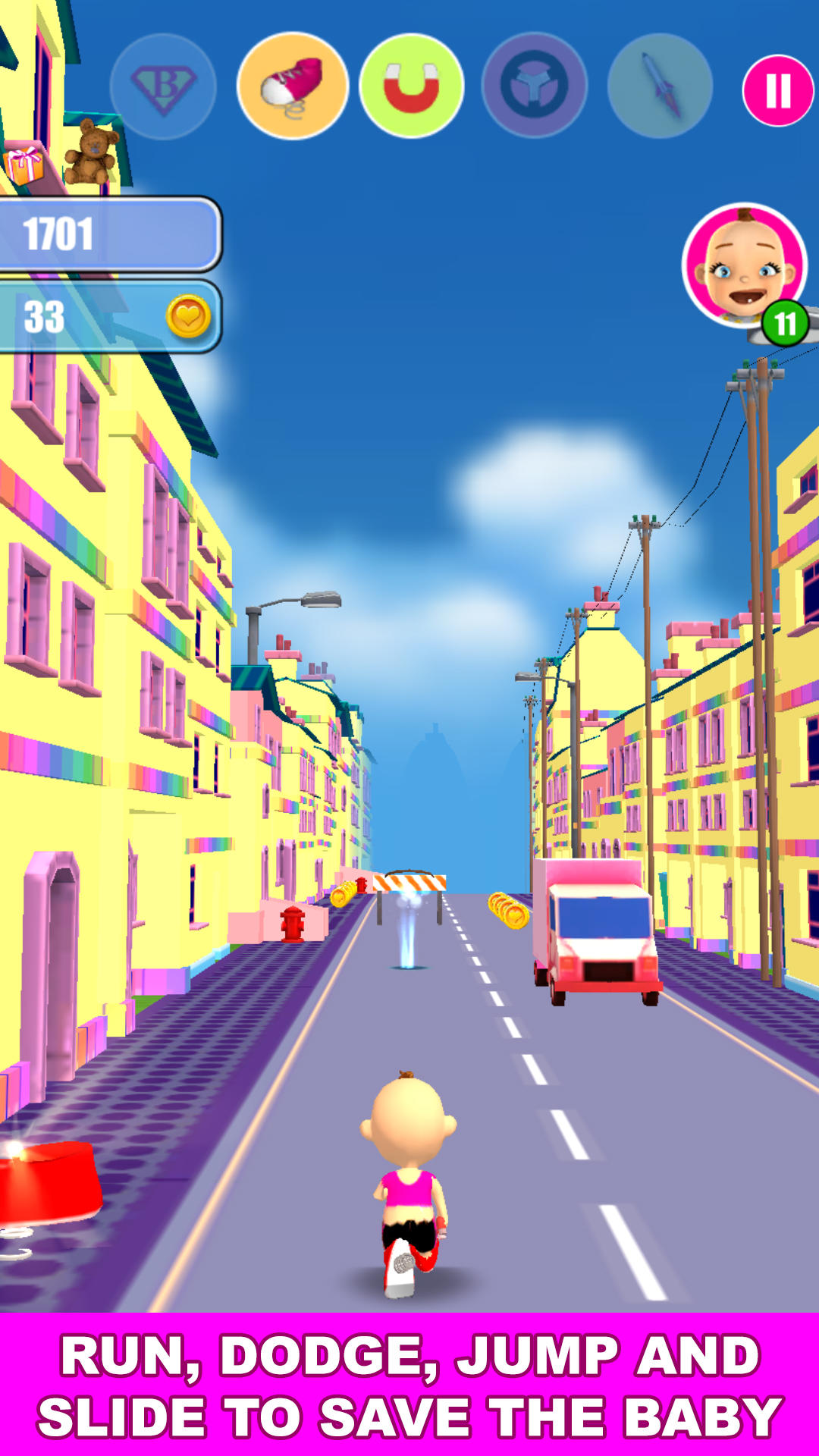 Baby Run - Babysitter Escape 2 Game Screenshot