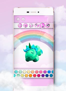 Unicorn 3D Coloring Book Game Screenshot