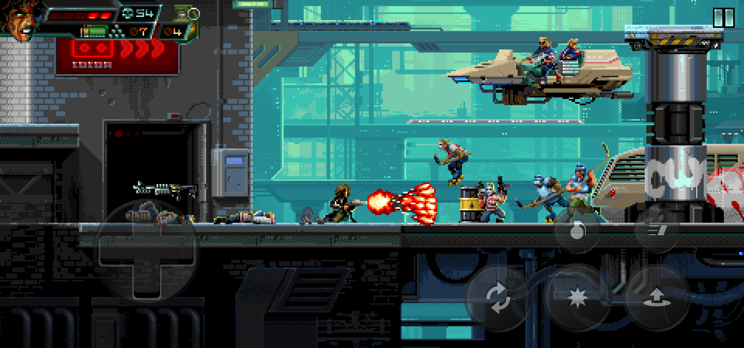 Screenshot of Huntdown: Cyberpunk Adventure