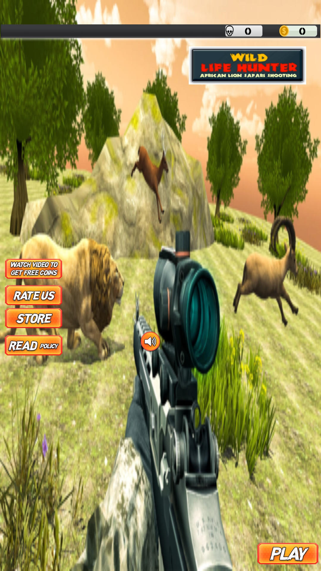 Captura de Tela do Jogo Dangerous African Safari Hunts