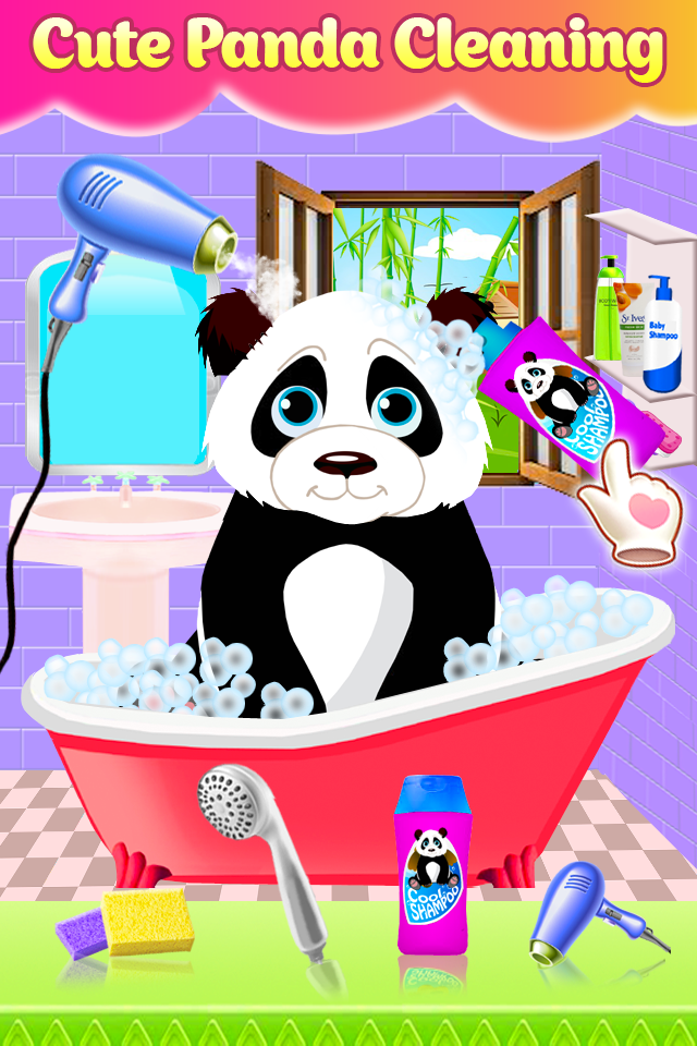 Cuplikan Layar Game Panda Pet Vet Daycare Games