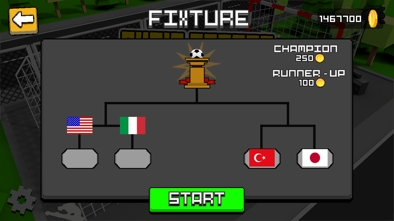 Cubic Street Soccer 3D Game Screenshot