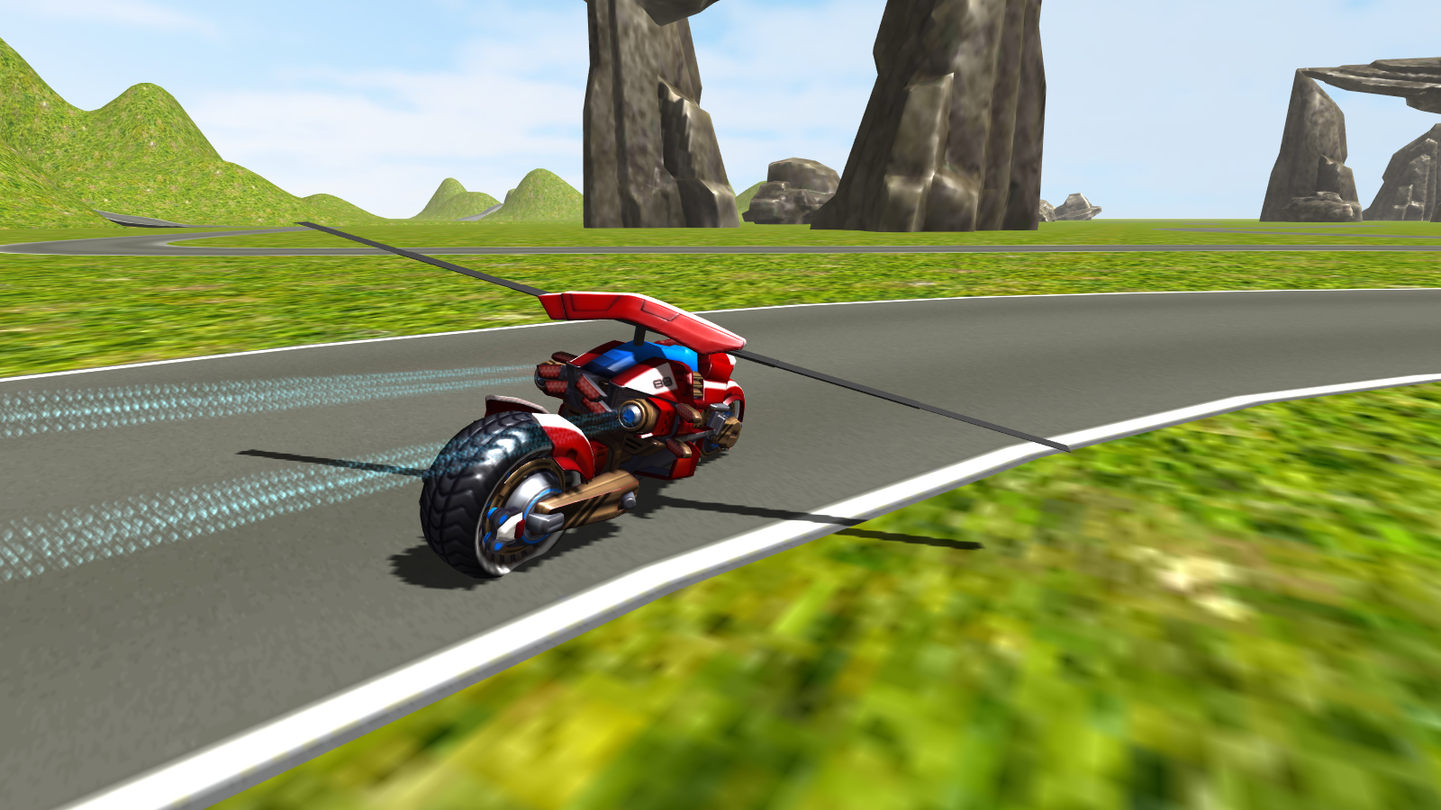 Screenshot 1 of Motocicletta in elicottero volante 1