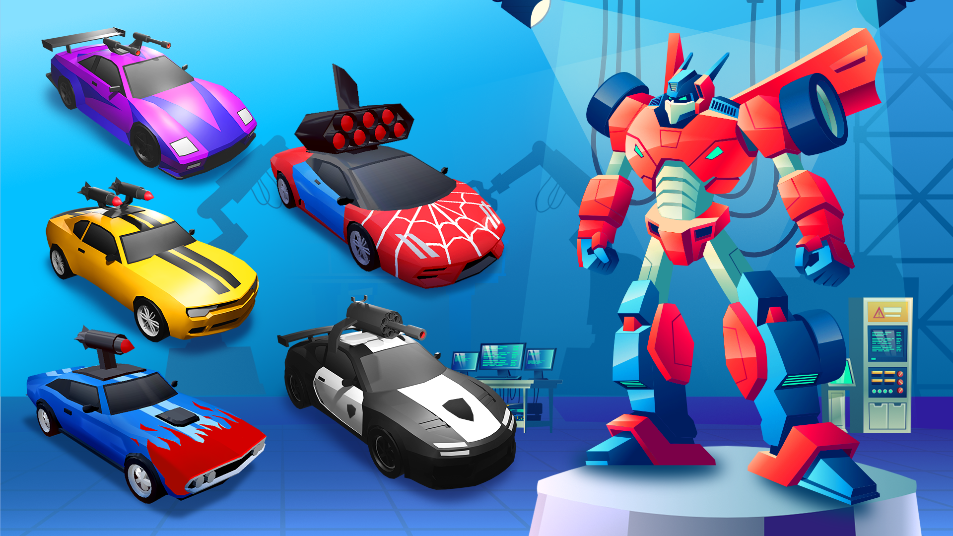 Robot Merge Master: Car Games screenshot game