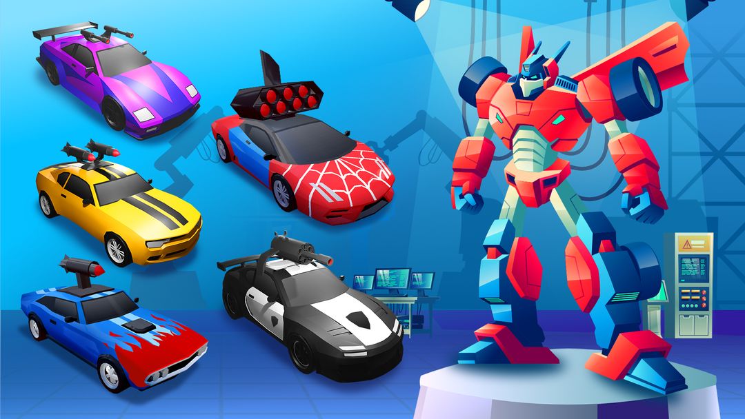 Screenshot of Robot Merge Master: Car Games