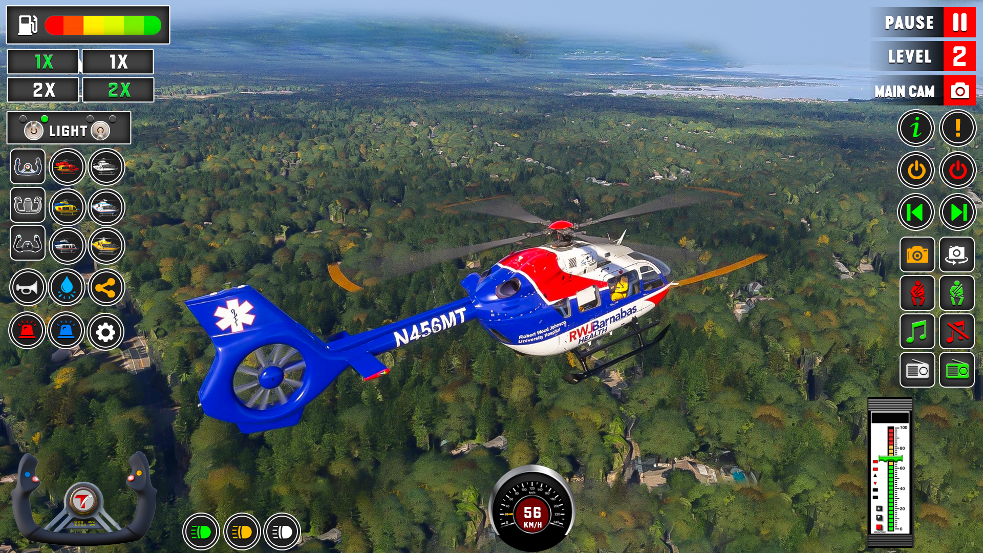 Captura de Tela do Jogo Army Helicopter Simulator Game